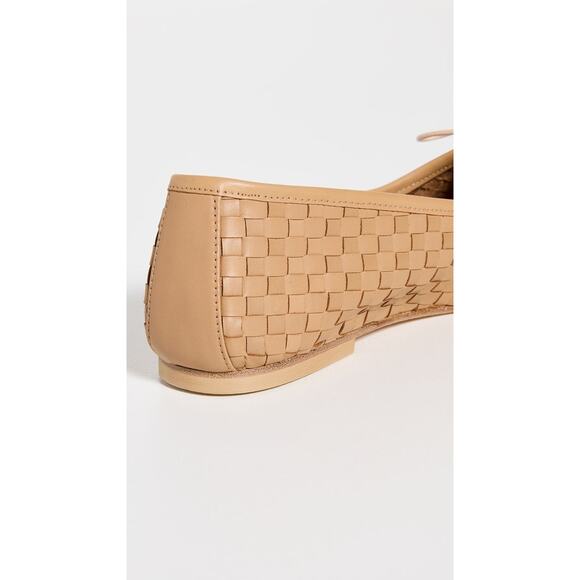 Freda Salvador Woven Leather Jada Flats - 7.5 - Latte Closed Woven Calf - Picture 4 of 5